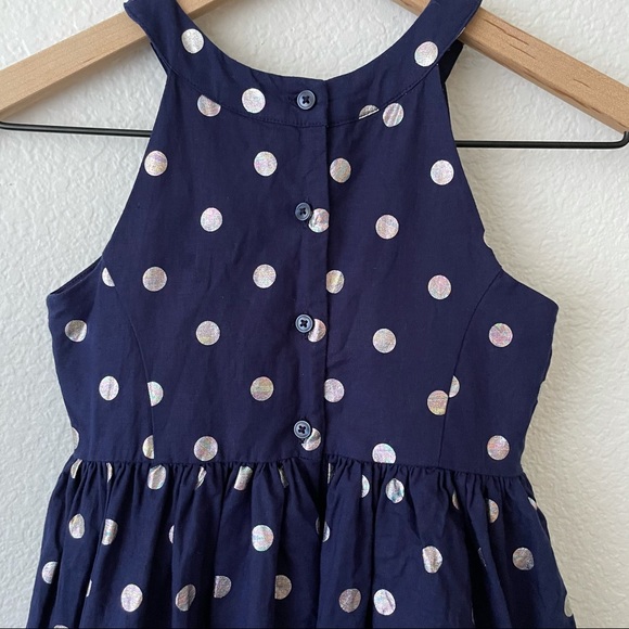 Gymboree Blue Polka Dot Dress Girls Size 7 - Picture 7 of 10
